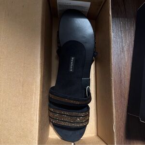 Newbark Roma Ill Slides suede/Swarovski Sz 6.5